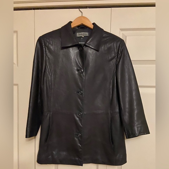 Black Leather Women's Jacket - Picture 1 of 7